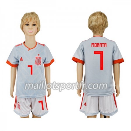 Maillot de Foot Espagne Morata 7 Enfant Exterieur Coupe du monde 2018